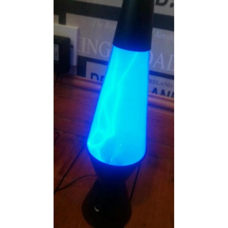 Blue lightning lamp