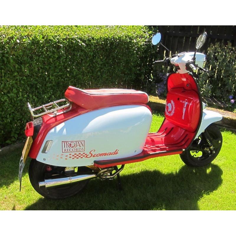 Scomadi TL125 Duel Colour Scooter 2016 400 miles PM TuningPerformance Exhaust