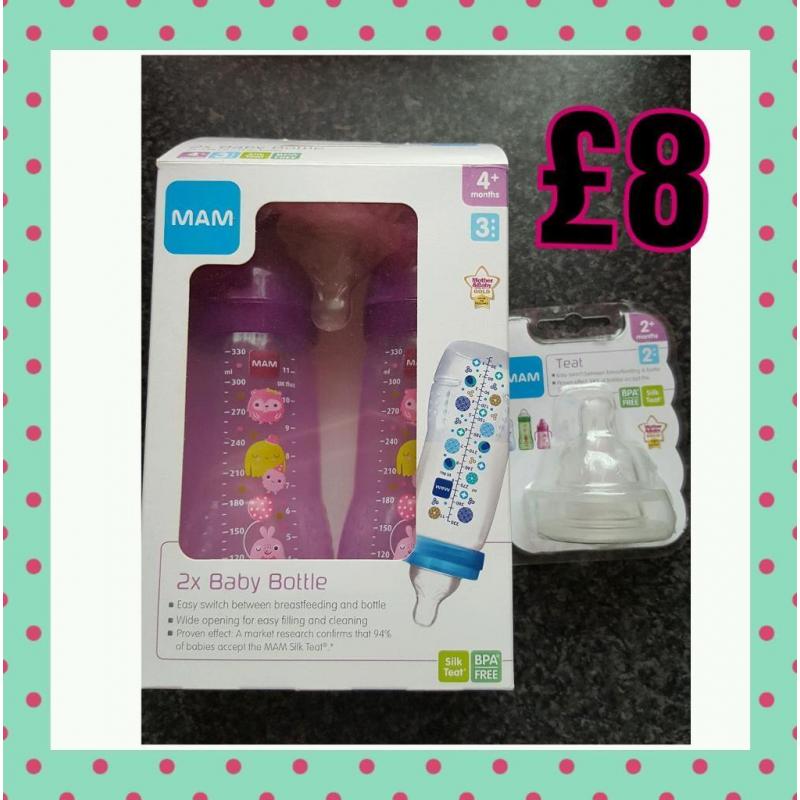 Mam baby girl bottles