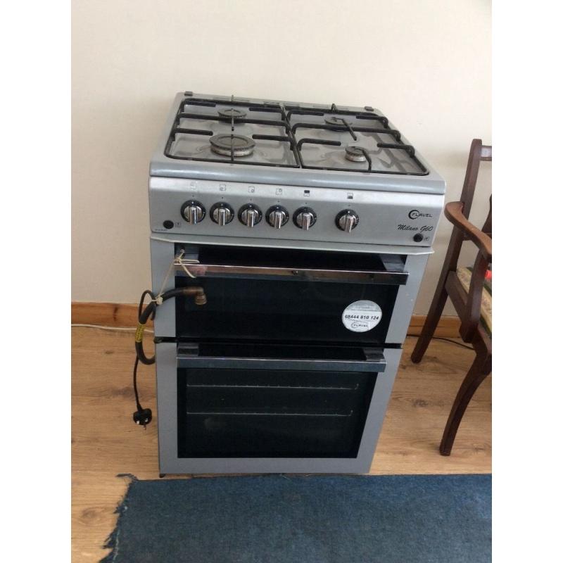 Free standing gas cooker colour grey excellent condition