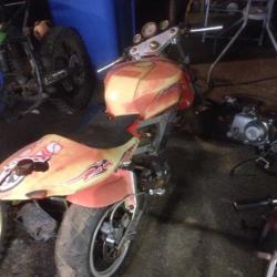 Road styled pit bike