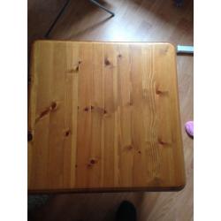 Pine coffee table and smaller table