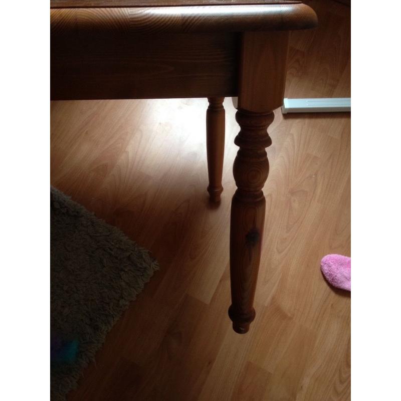 Pine coffee table and smaller table