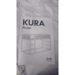Ikea reversible bed with mattress