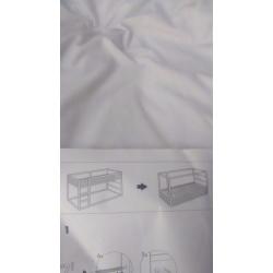 Ikea reversible bed with mattress