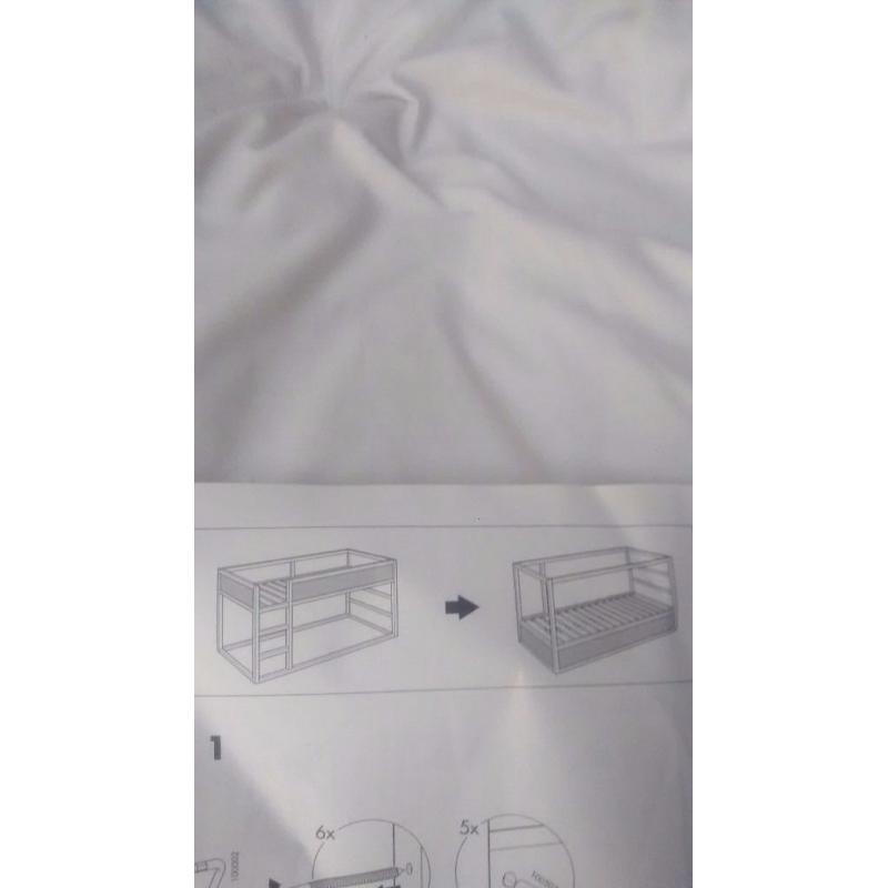 Ikea reversible bed with mattress