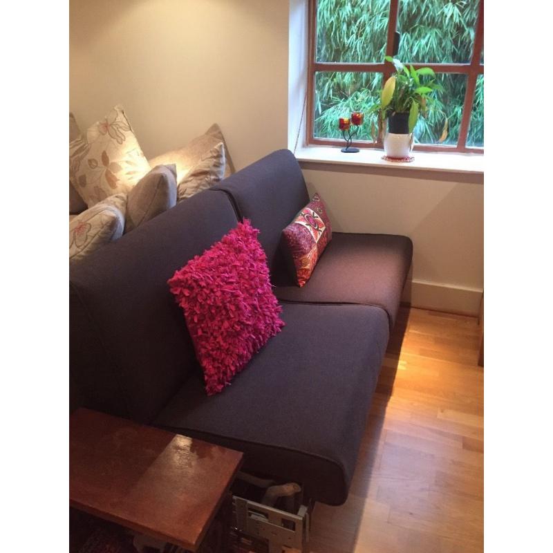 Chocolate brown sofa bed