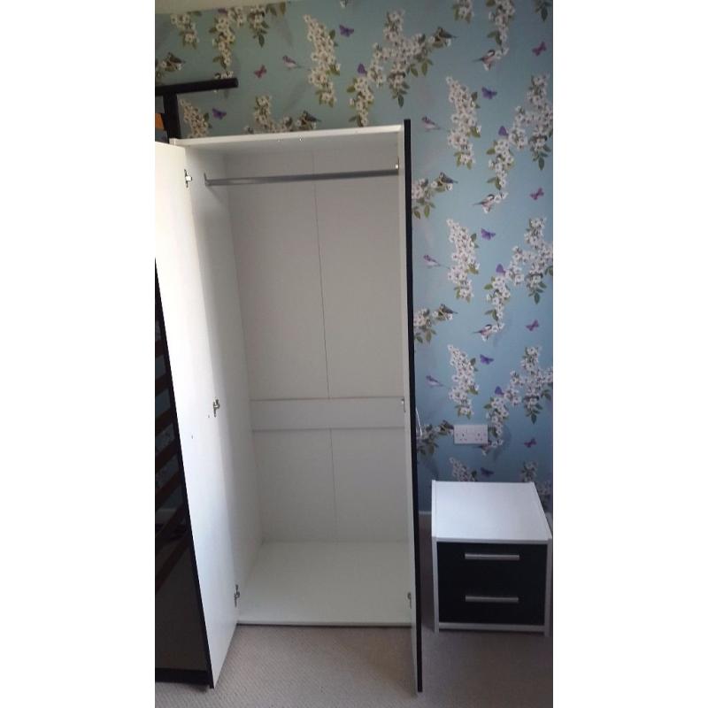 Bedroom wardrobe and bed side