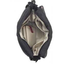 Babymel satchel tweed grey