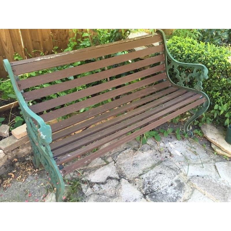 Cast Iron side panel garden bench
