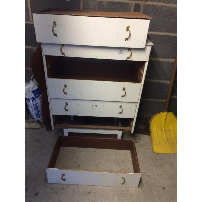 Chest of drawers restoration project vintage retro shabby chic upcycle