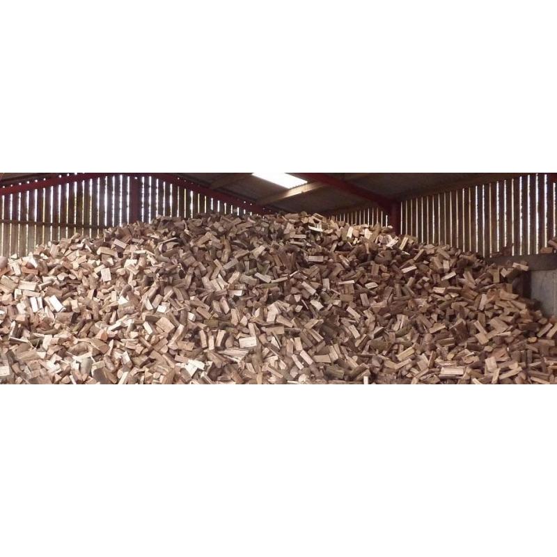 100% Hardwood logs fully seasoned or part seasoned. Ready to burn firewood. Cut and split timber