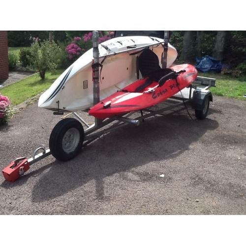 Kayak / Camping Trailer with 2 kayaks