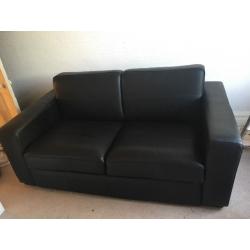 Black Leather Venice Sofa Bed