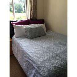 King Size Duvan bed, headboard and mattress