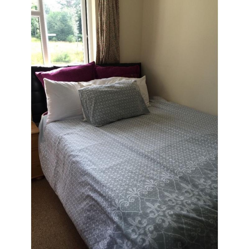 King Size Duvan bed, headboard and mattress