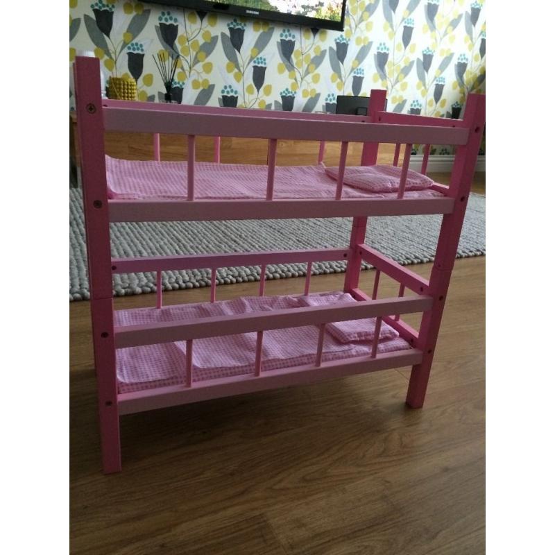 Pink Dolls Bunk Bed / Cot