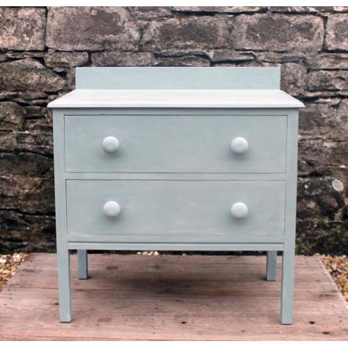 ***REDUCED*** Chest Of Drawers - Shabby Chic - Hand Painted in Annie Sloan Duck Egg Blue Chalk Paint