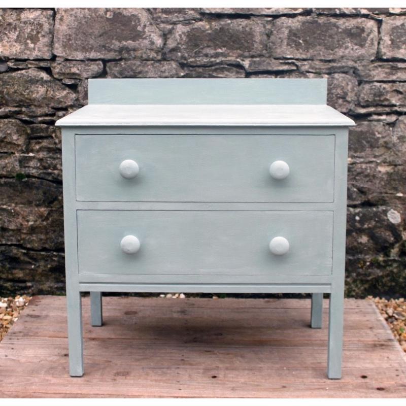 ***REDUCED*** Chest Of Drawers - Shabby Chic - Hand Painted in Annie Sloan Duck Egg Blue Chalk Paint