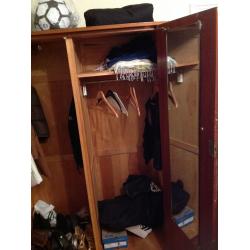 Large antique wooden wardrobe