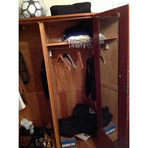 Large antique wooden wardrobe