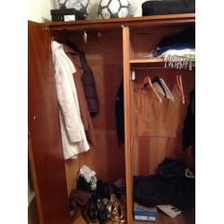 Large antique wooden wardrobe
