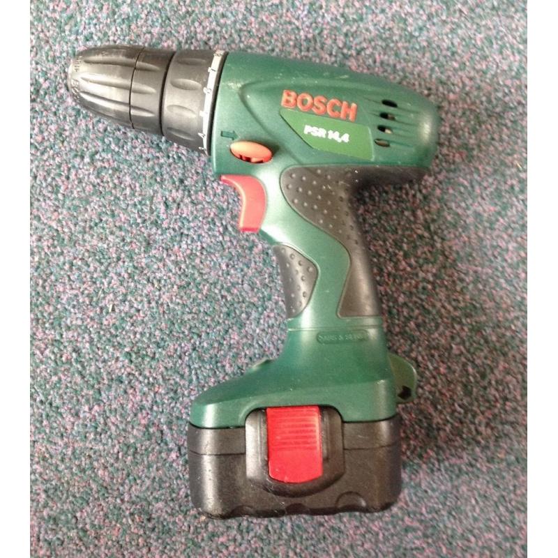 Bosch PSR 14,4 Cordless Drill Driver 14.4V volts Power Tool DIY - Drill; charger; battery ; box
