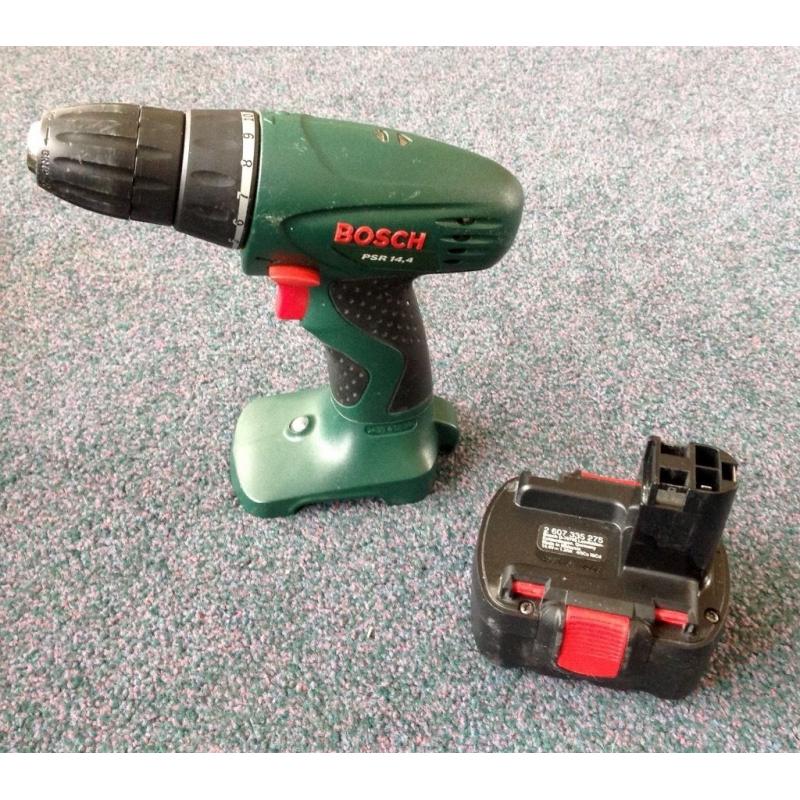 Bosch PSR 14,4 Cordless Drill Driver 14.4V volts Power Tool DIY - Drill; charger; battery ; box