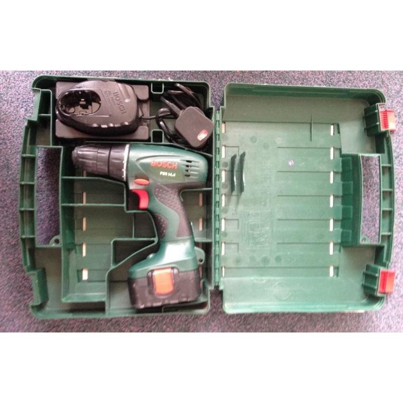 Bosch PSR 14,4 Cordless Drill Driver 14.4V volts Power Tool DIY - Drill; charger; battery ; box