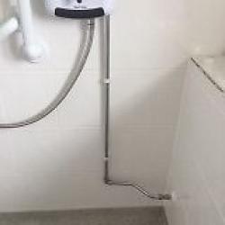 Electric shower, white Triton including overhead shower head and hose. Excellent condition.