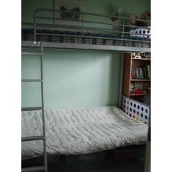 metal framed bunk bed