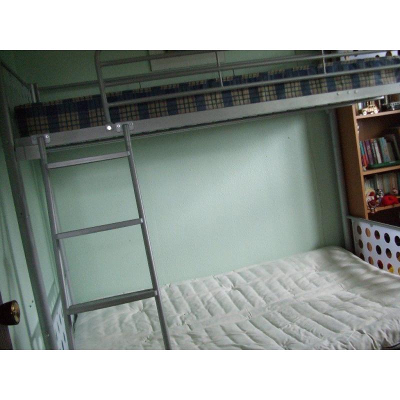 metal framed bunk bed
