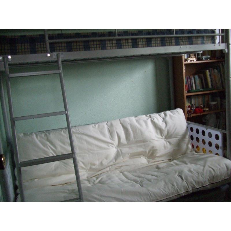 metal framed bunk bed