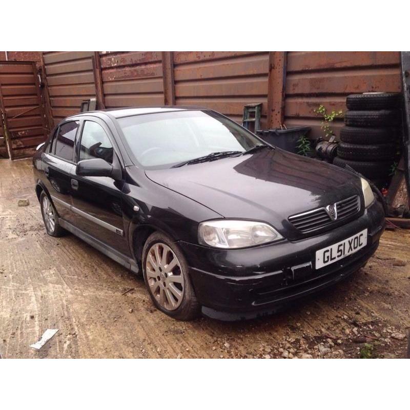 01 VAUXHALL ASTRA COMFORT 5 DR HATCH BLACK Z3AU XXKH - 1.6 PETROL ENGINE Z16XE BREAKING SPARES PARTS