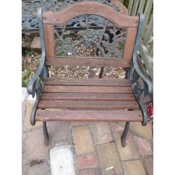 Cast iron bench two chairs and table refurb project