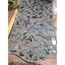 Cast iron bench two chairs and table refurb project