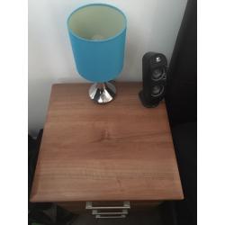 Bedside Table 3 Draws in Brown x2