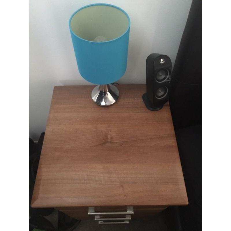 Bedside Table 3 Draws in Brown x2