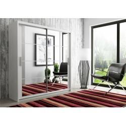**7-DAY MONEY BACK GUARANTEE!** - Diced Mirror Dexter Sliding Door Wardrobe - SAME/NEXT DAY DELIVERY
