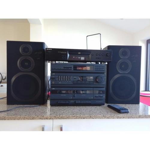 JVC stereo hifi and Sony CD player