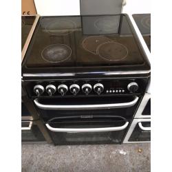 CANNON free standing electric ceramic cooker black 60 cm width fully working order