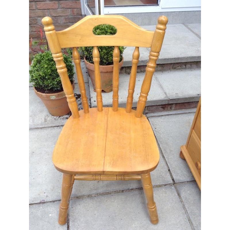 Three Bargain price solid wood chairs