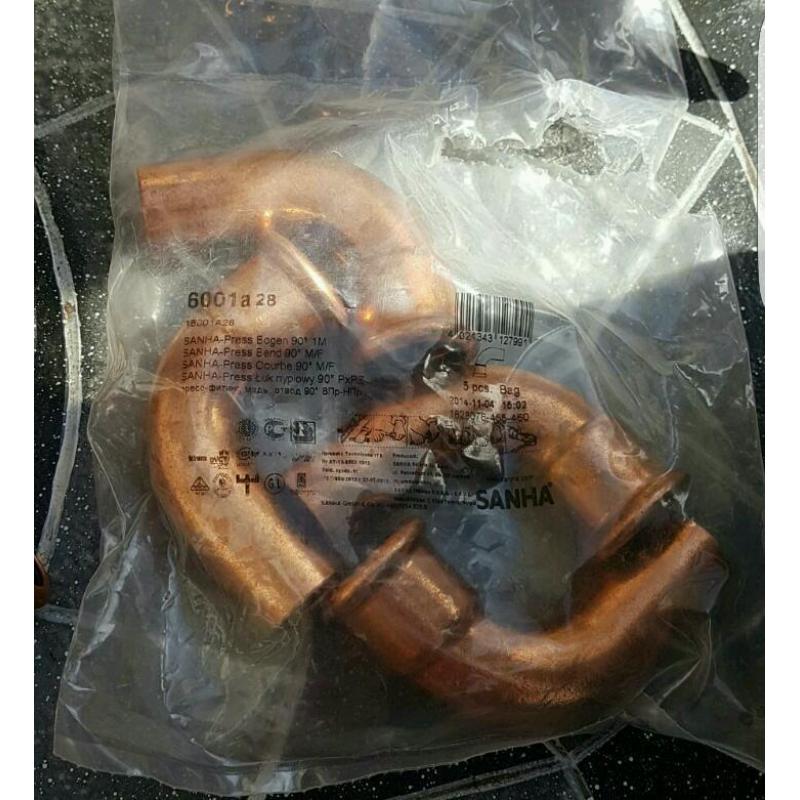 28mm Press Fit Copper Elbows