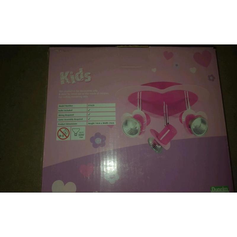 Girls pink light brand new in box