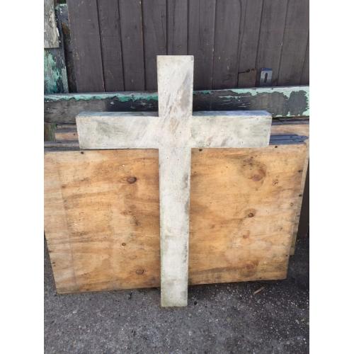 Cast Concrete Reinforced Cross