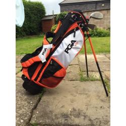 Junior golf clubs and bag
