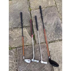 Junior golf clubs and bag
