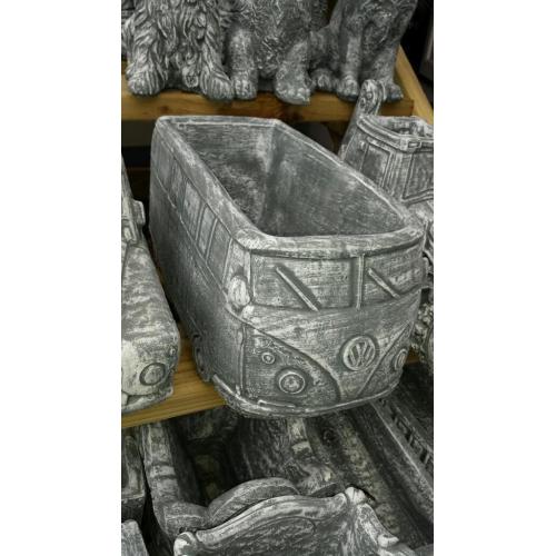 Concrete vw camper planter garden ornaments