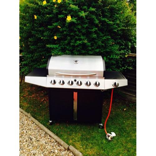 Barbecue, Gas, 6 burner plus side burner.