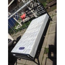 metal single bed with matress